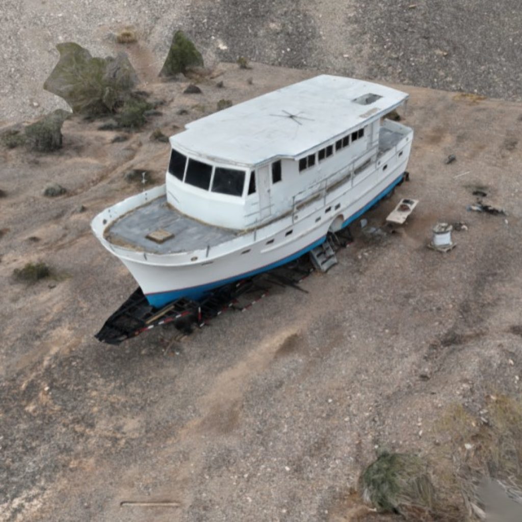 Abandoned Boat in the desert 3D Model Image